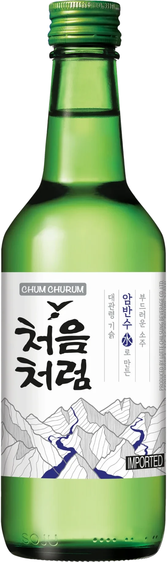 Garrafa de Soju Chum Churum sabor Original